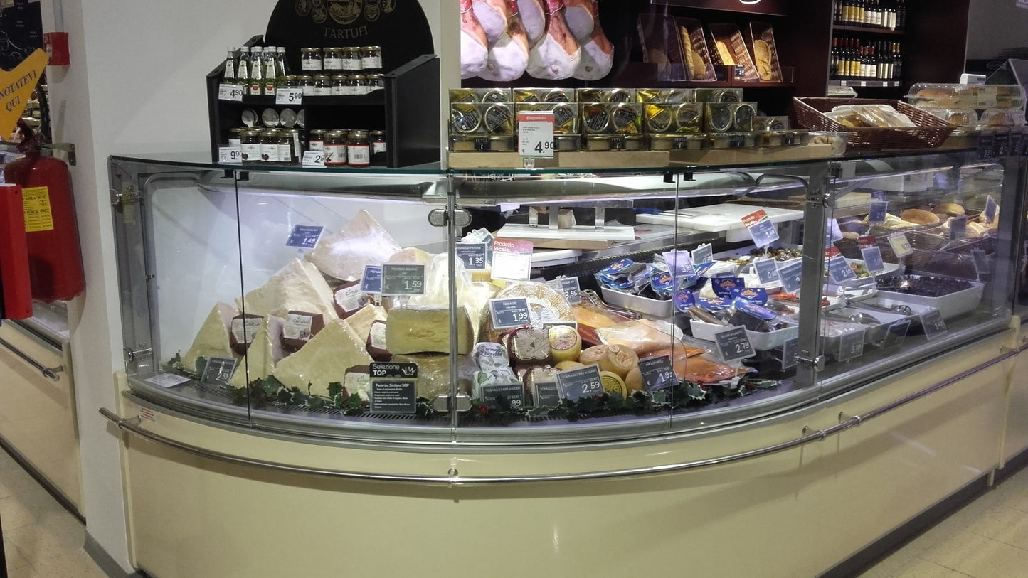 Refrigerated Serve-Over Counter, Straight Glass