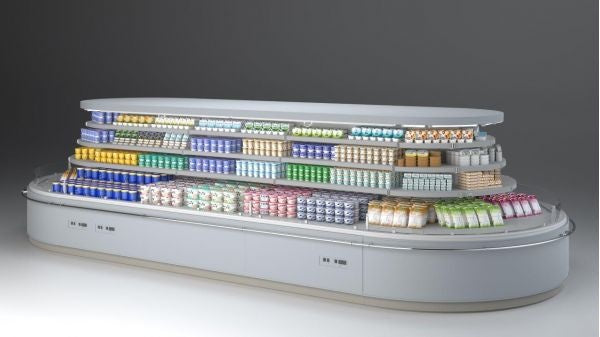 Open Semi-Vertical Refrigerated Display