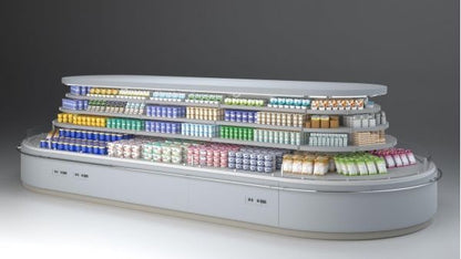 Open Semi-Vertical Refrigerated Display