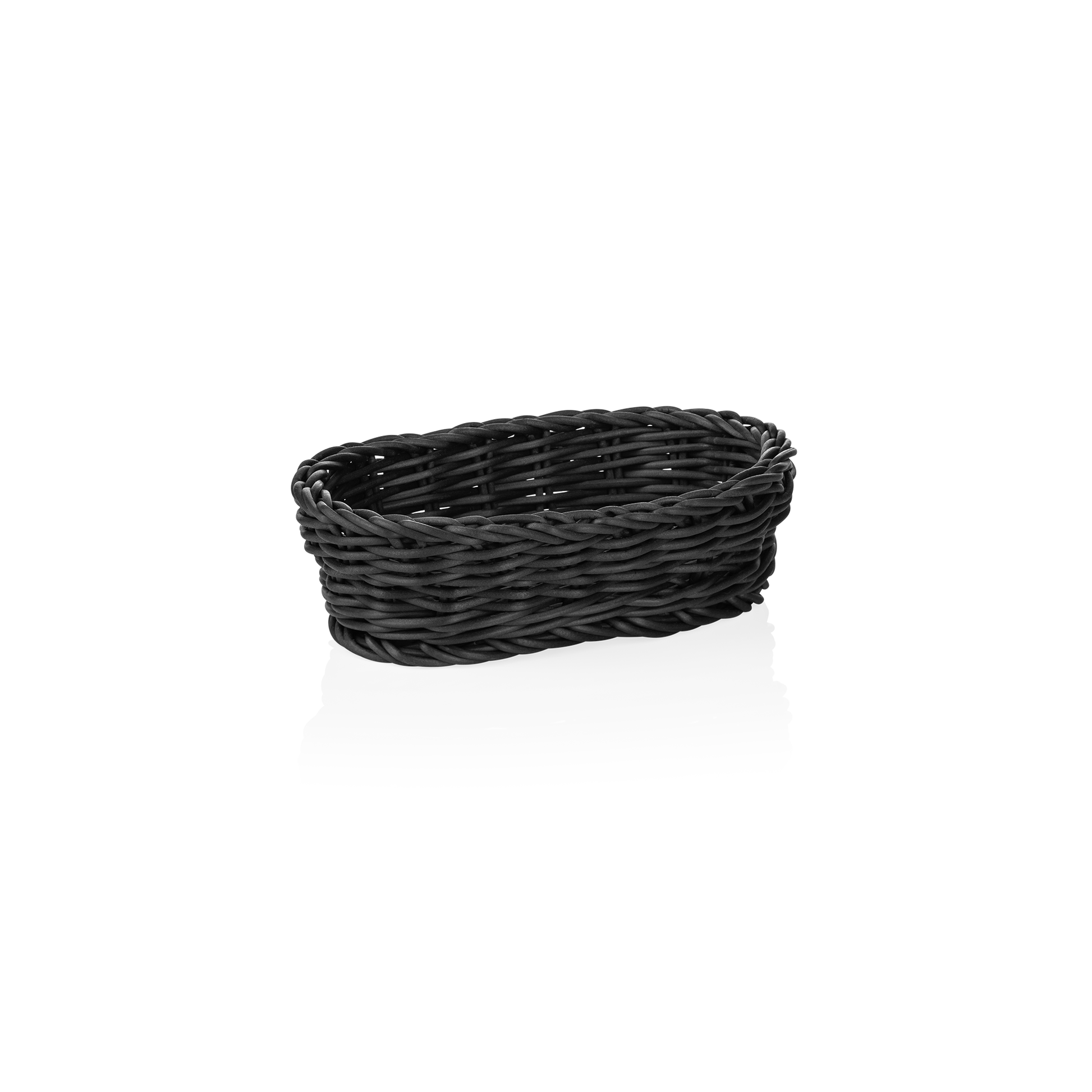 Weaver Pro Oval Black Basket, 194×131 mm