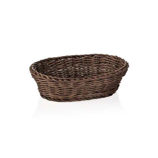 Weaver Pro Oval Brown Basket, 263×202 mm