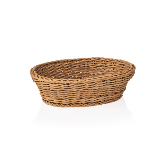 Weaver Pro Oval Beige Basket, 258×186 mm