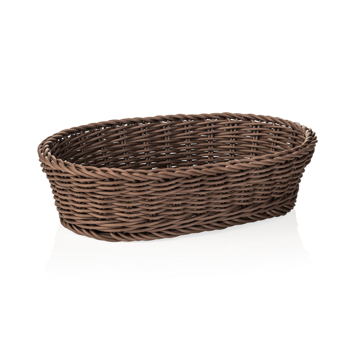 Weaver Pro Oval Brown Basket, 277×162 mm
