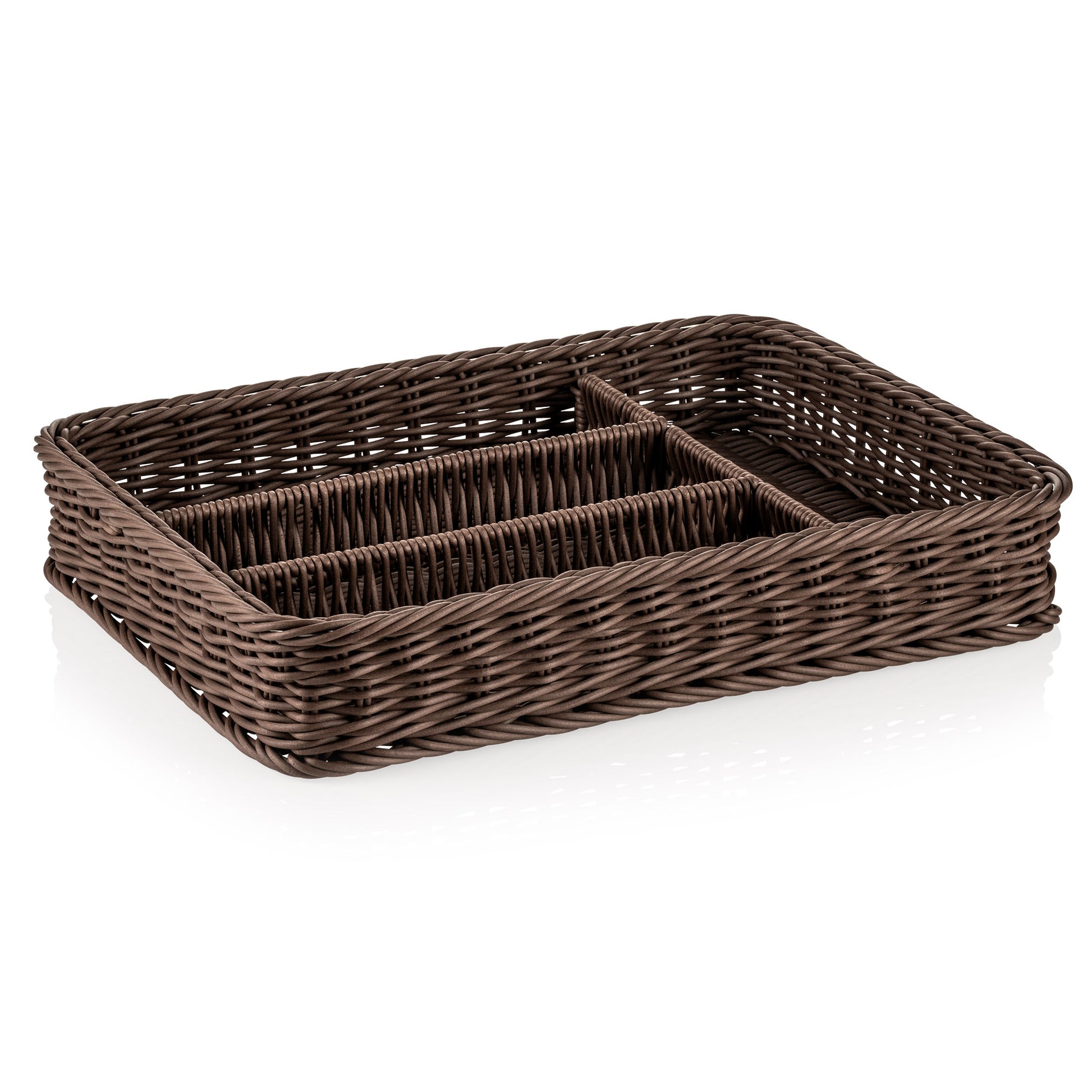 Weaver Pro Cutlery Basket, 400 × 301 mm, Brown