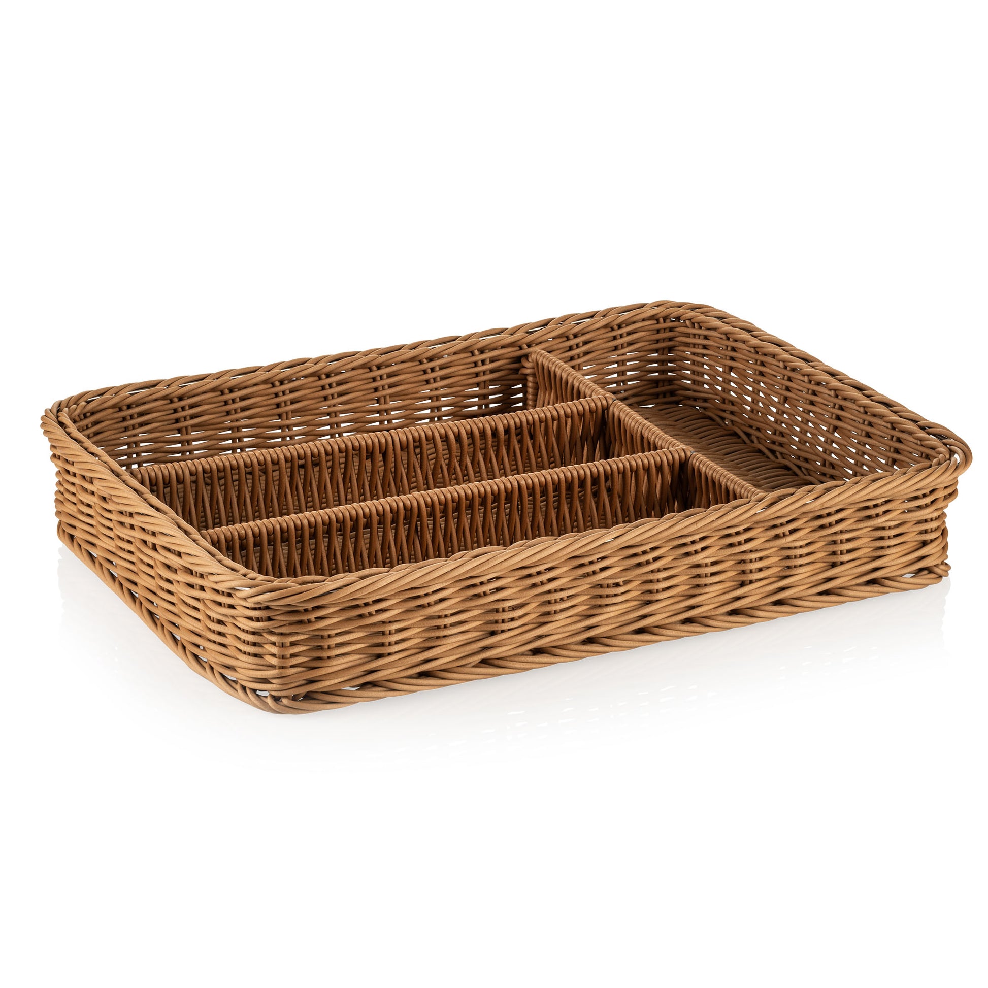 Weaver Pro Cutlery Basket, 402 × 302 mm, Beige