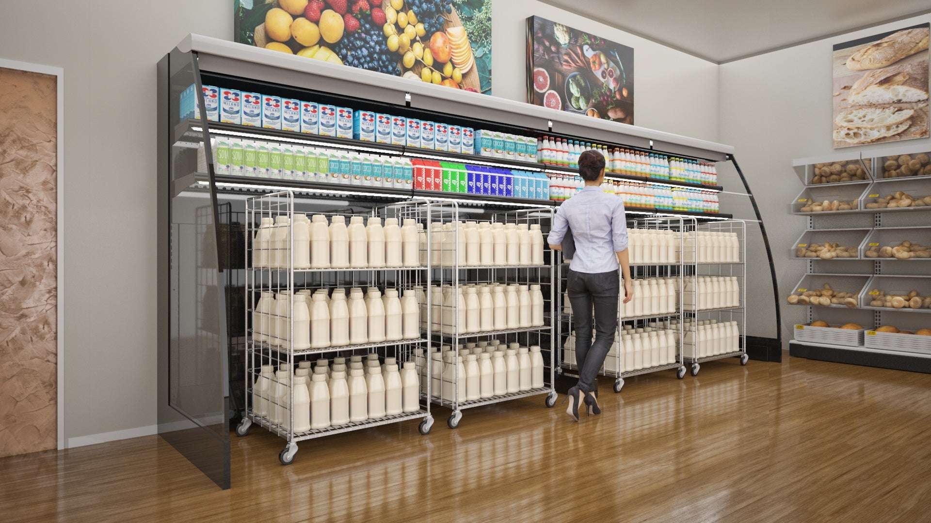 Venezia Roll-In Multideck Display, Chilled, LED