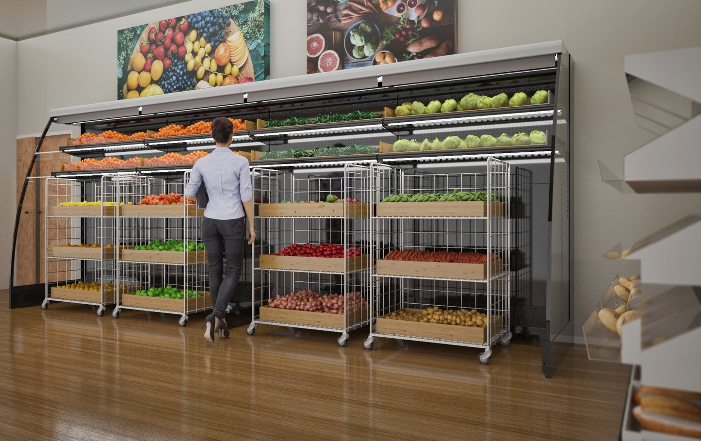 Venezia Roll-In Multideck Display, Chilled, LED