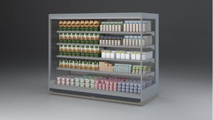 Verona Open Multi-Deck Wall Cabinet, Remote