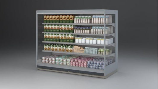 Verona Open Multi-Deck Wall Cabinet, Remote