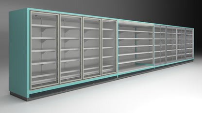 Verona Open Multi-Deck Wall Cabinet, Remote