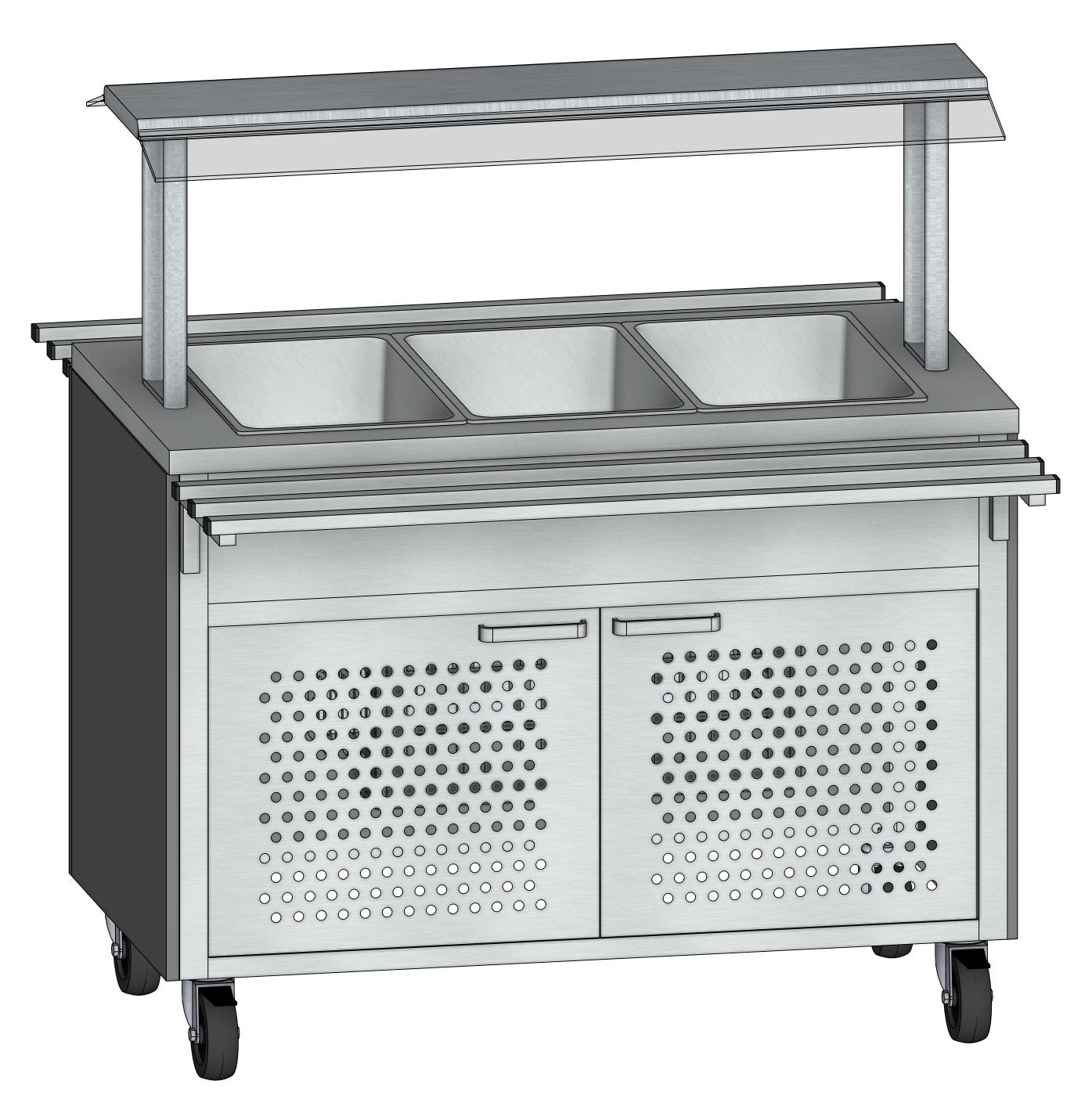 Refrigerated Bain Marie, 3× GN 1/1, 2-8°C