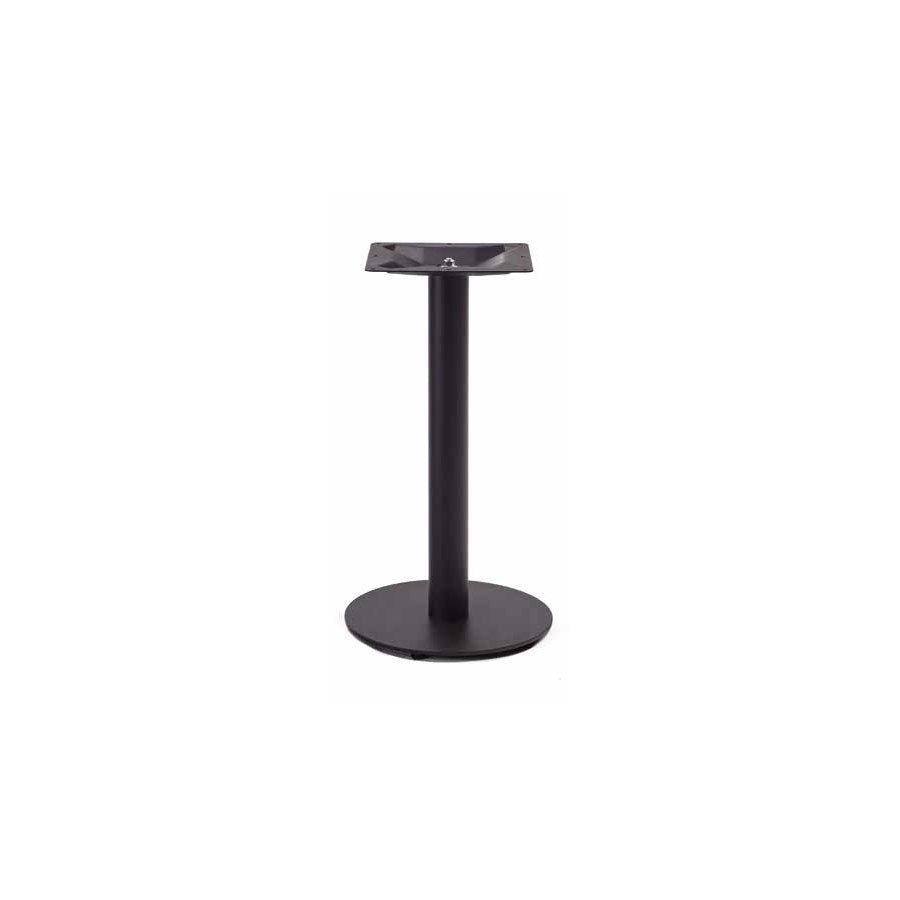 Pedestal Table Base, Steel, Black Double Varnished