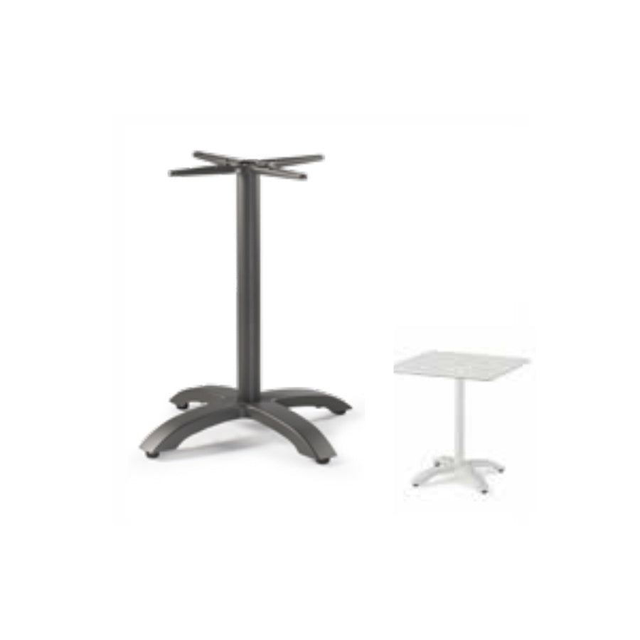 Steel Table Base, White Double Varnished, Adjustable