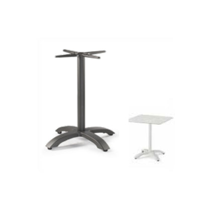 Steel Table Base, White Double Varnished, Adjustable
