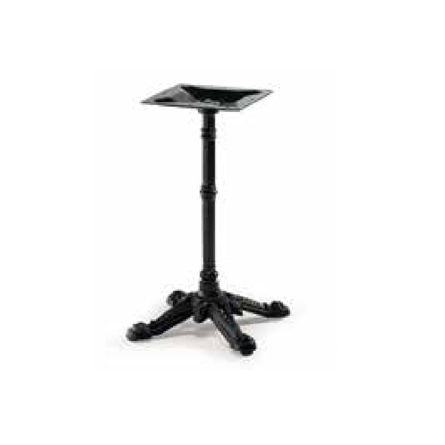 Cast Iron Pedestal Table Base, Black, Adjustable