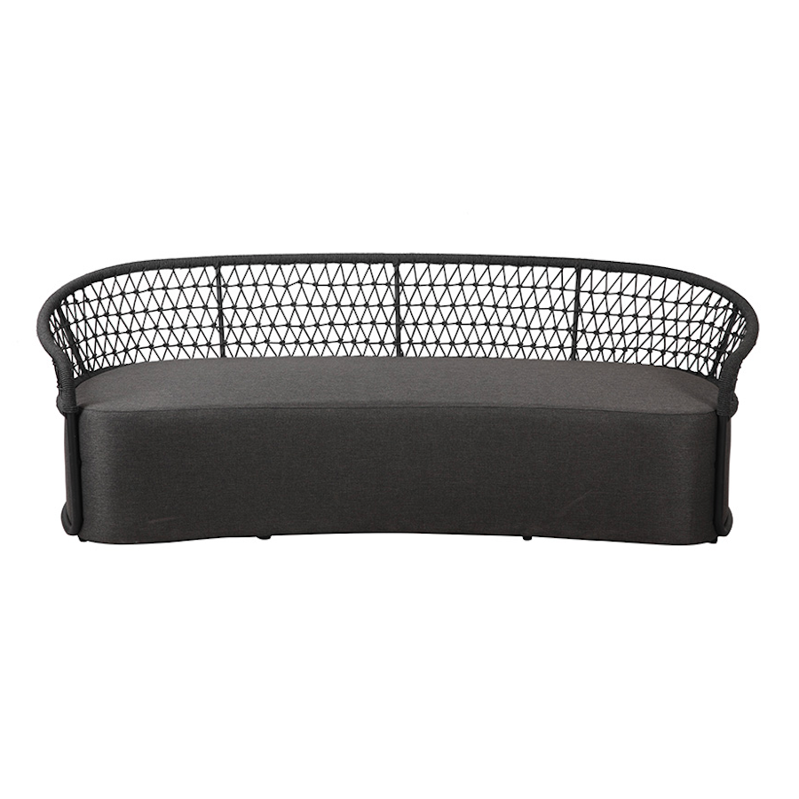 Outdoor Lounge Set, Aluminium, Acrylic Rope, 4 Pcs