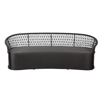 Outdoor Lounge Set, Aluminium, Acrylic Rope, 4 Pcs