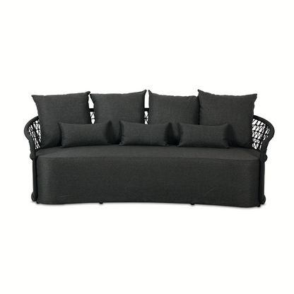 Outdoor Lounge Set, Aluminium, Acrylic Rope, 4 Pcs