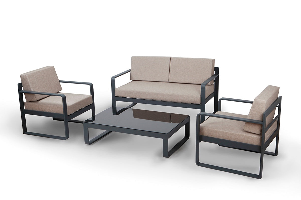 Capri Outdoor Lounge Set, Aluminium, 4-Piece