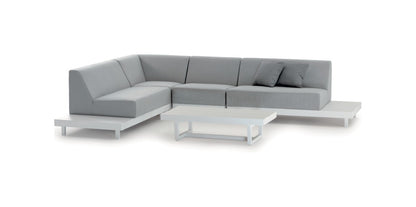Teak Lux Outdoor Lounge Set, Aluminium & Teak