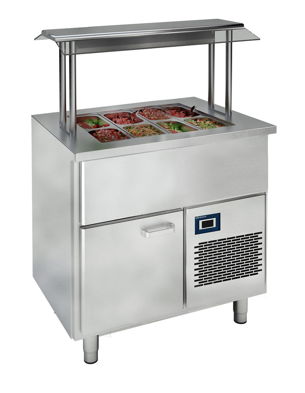 Refrigerated Display Counter, 2x GN 1/1, +2/+15°C