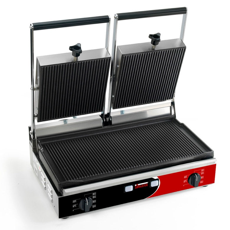 Double Panini Contact Grill, 2-Zone, 3 kW, 300°C