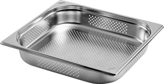 Saro 2/3 GN container, stainless steel, perforated