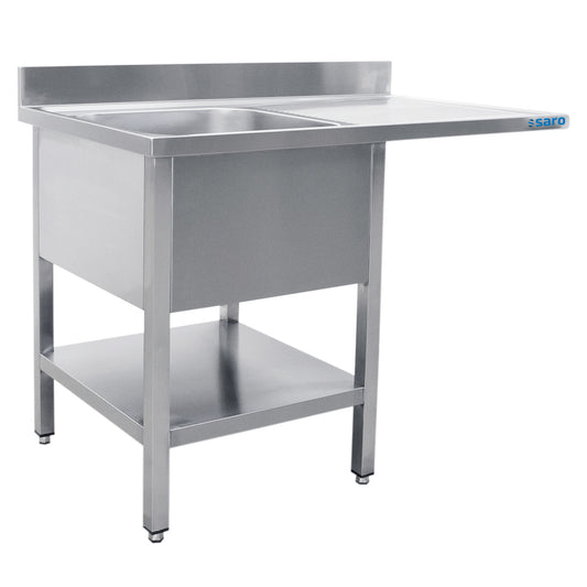 Saro Sink station with 2 basins, left- 700 mm depth, 1200mm