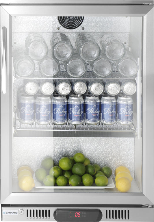 Undercounter Backbar Cooler, 108 L, 1 Glass Door