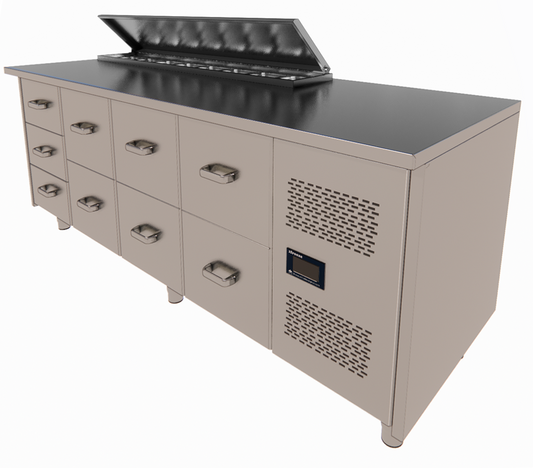 Fish Freezer Table, 1660mm, -18/-20°C, INOX