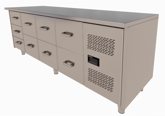 Fish Prep Refrigerated Bench, 2060 mm, -3/-1°C