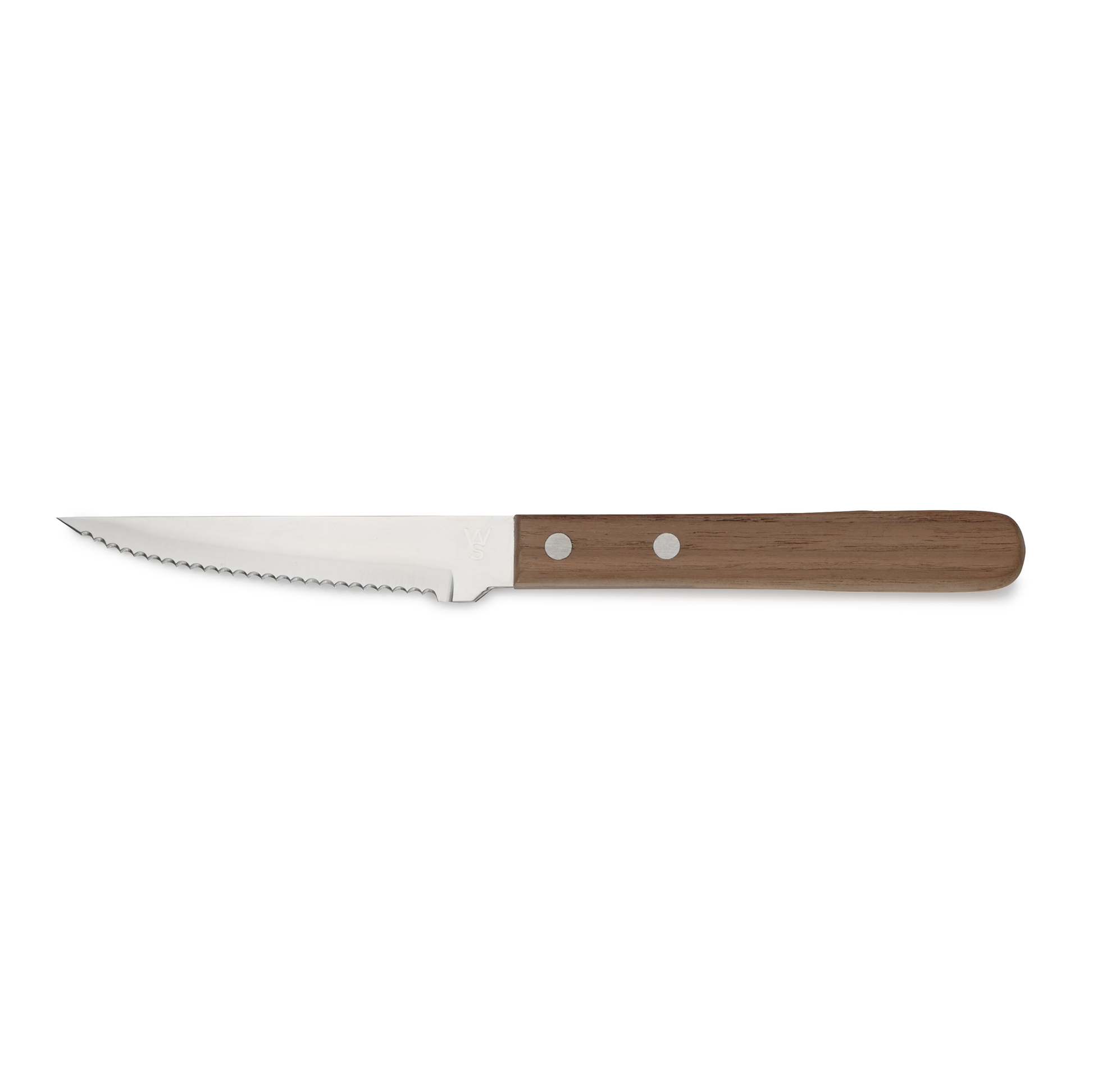 Was Steak Knife Set, Walnut Handle, Set of 6