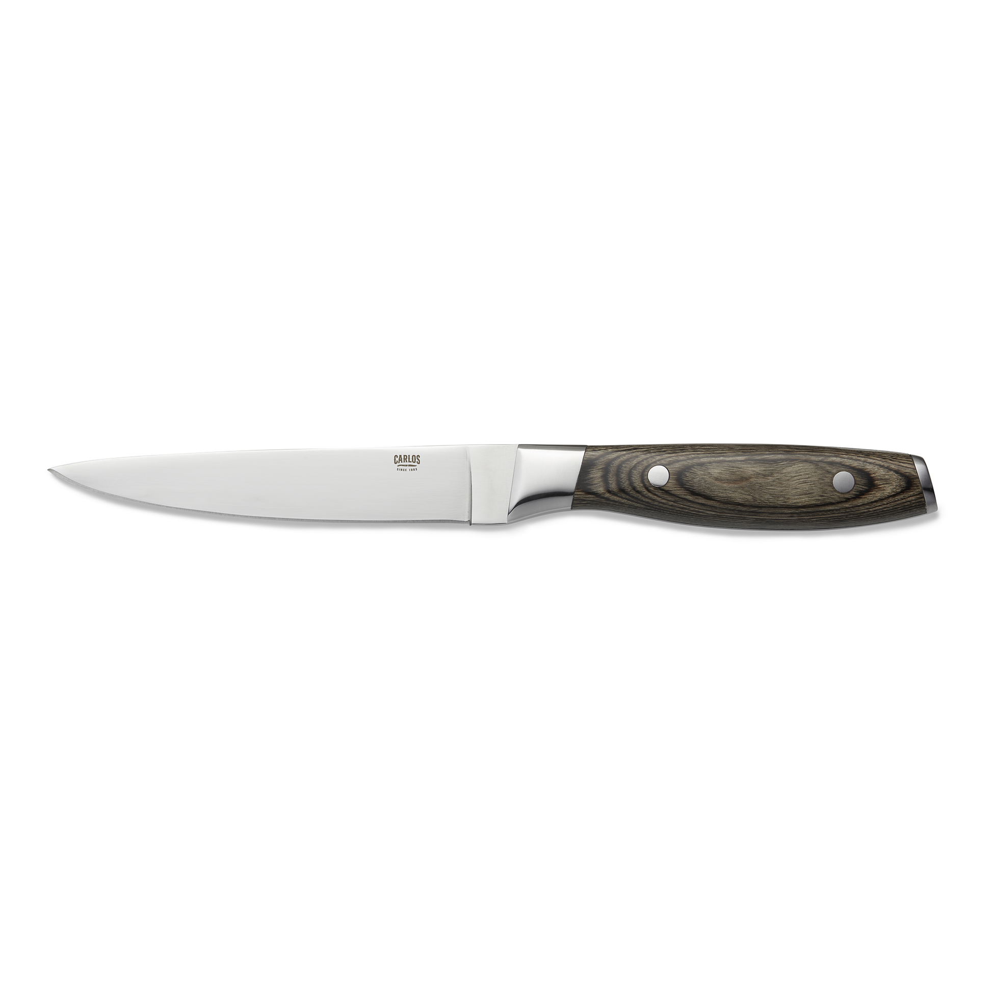 Carlos Steak Knife Set, Brown Pakka Wood Handle, 250 mm, Set of 6