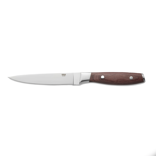 Carlos Steak Knife Set, Red Pakka Wood Handle, 246 mm, Set of 6