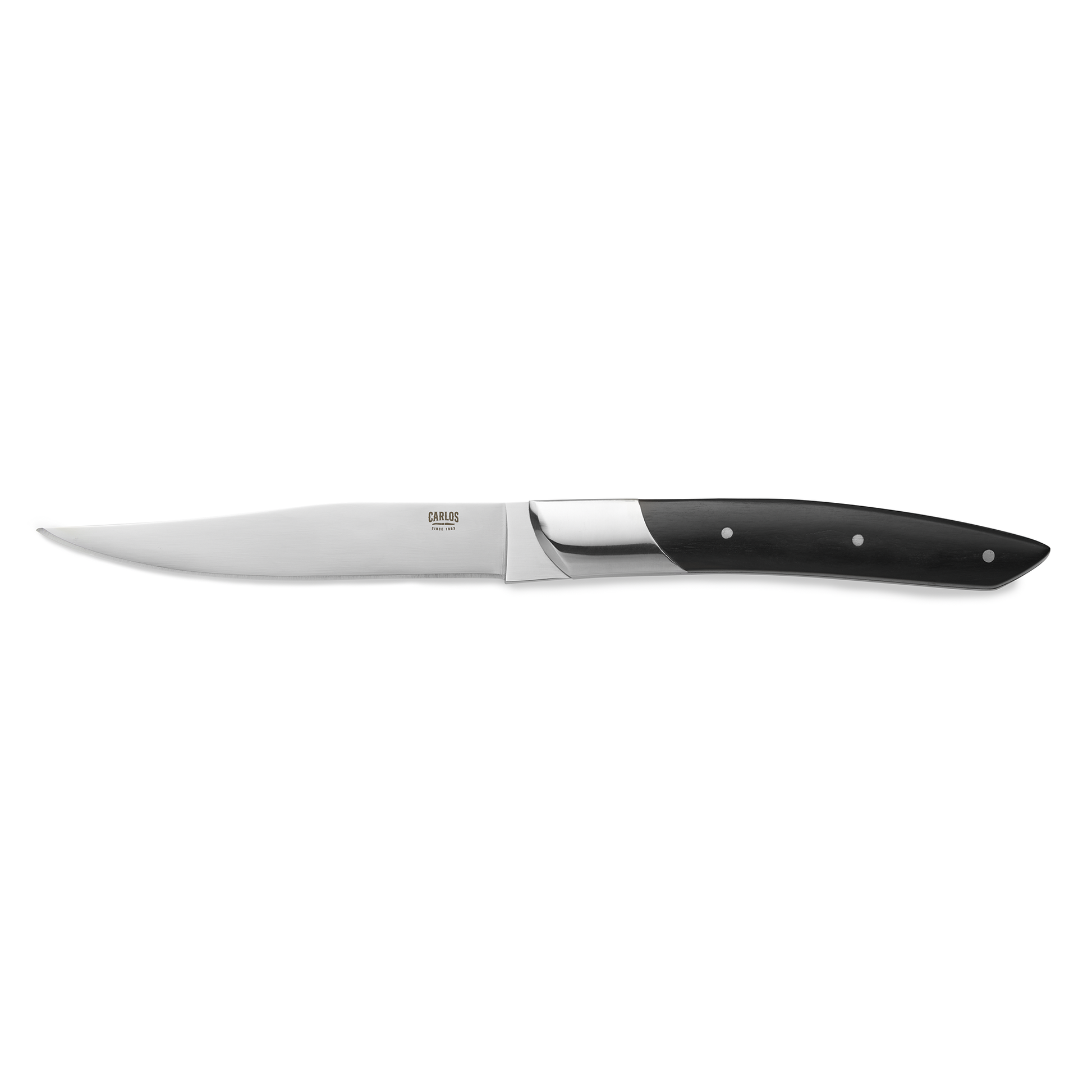 Carlos Steak Knife Set, Black Sandalwood Handle, 242 mm, Set of 6