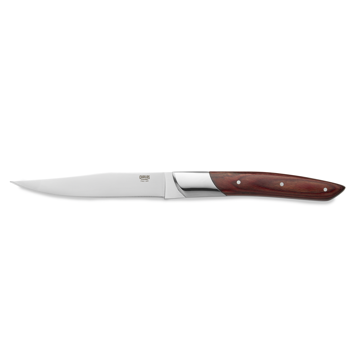 Carlos Steak Knife Set, Red Pakka Wood Handle, 240 mm, Set of 6