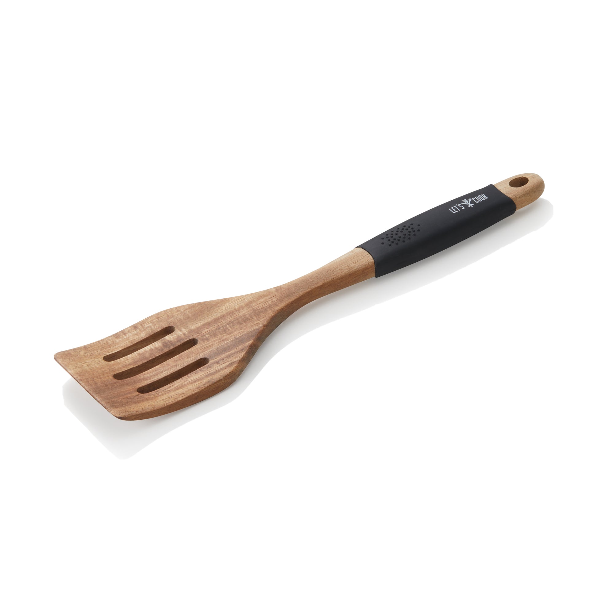 Let's Cook Slotted Wood Turner, 340 x 93 mm