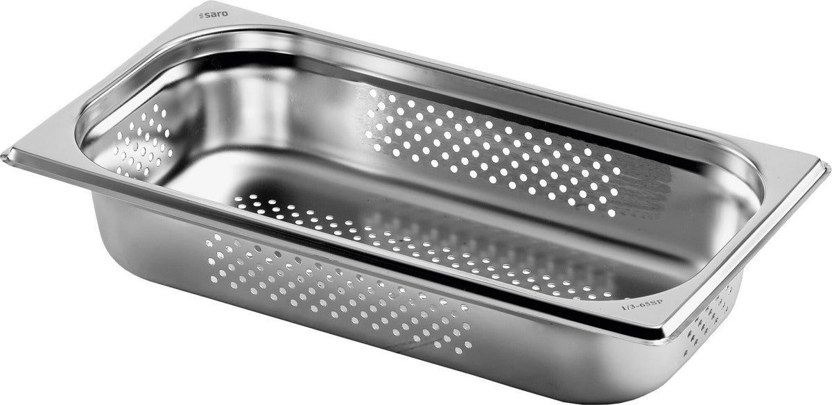 Saro 1/3 GN container, stainless steel, perforated