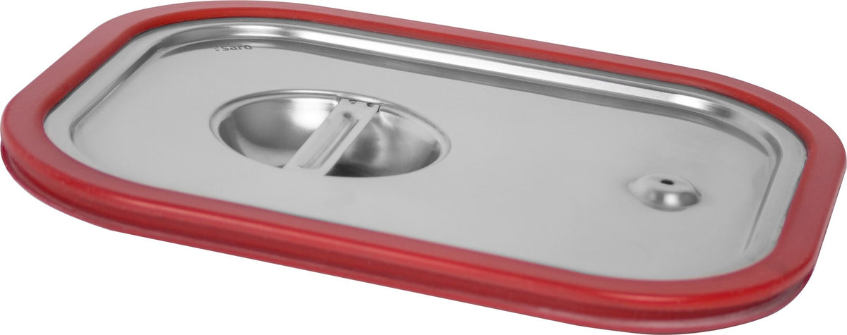 Saro 1/4 GN lid, stainless steel, with rubber seal
