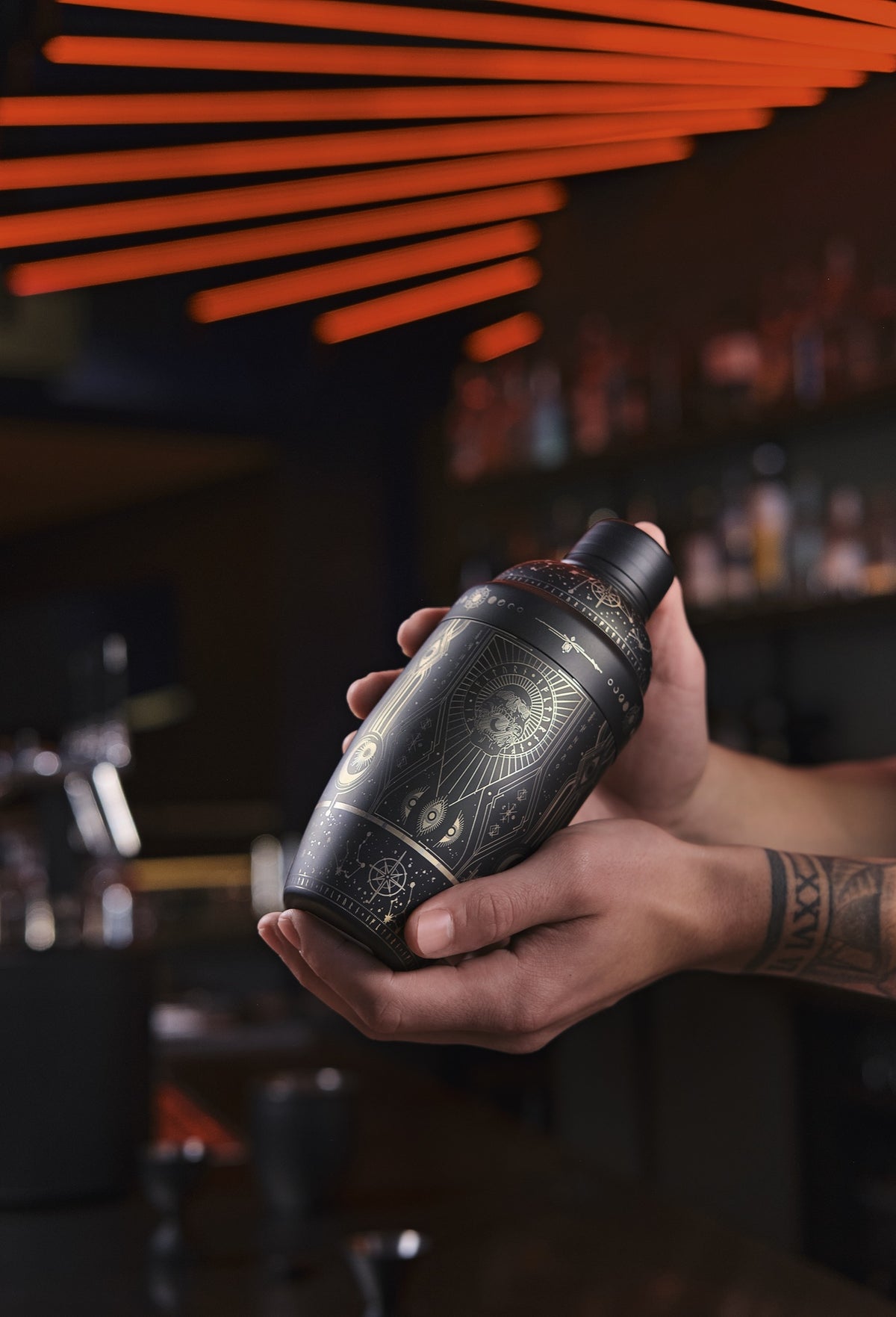 Nocturn Shaker Tattoo, Black, Ø85 mm