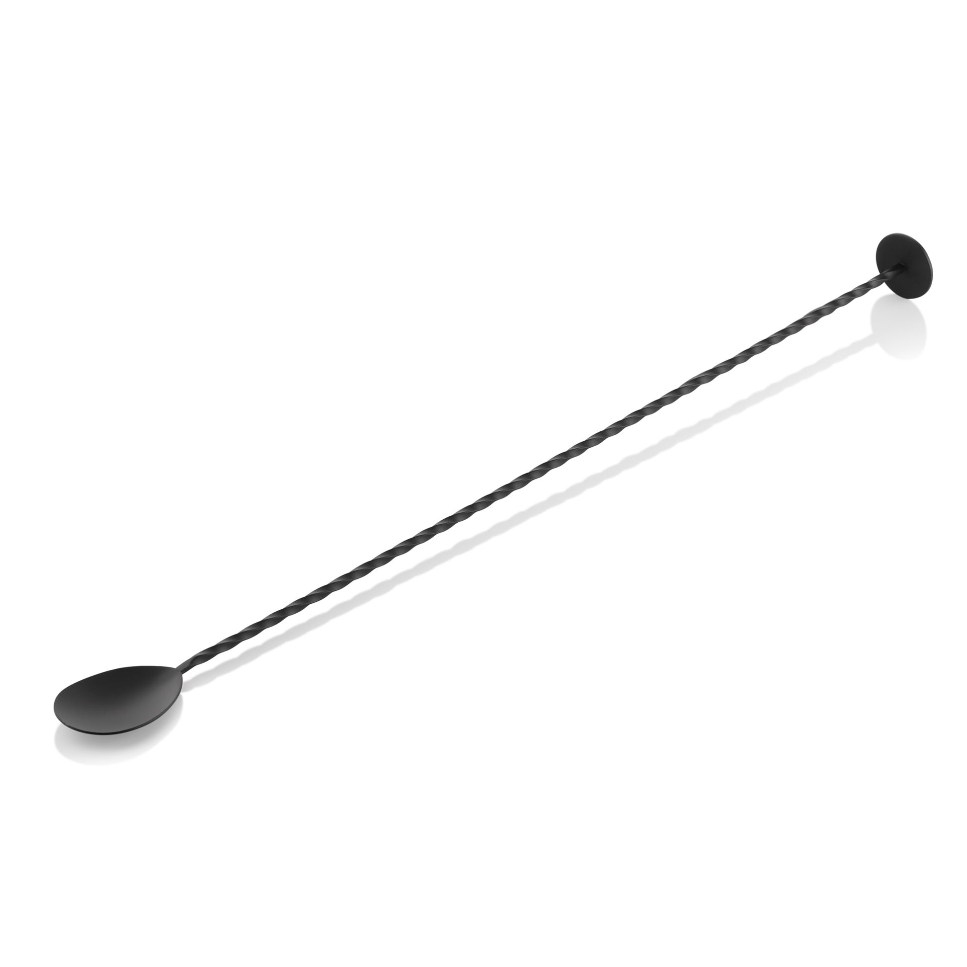 Nocturn Bar Spoon Twisted, Matt Black, 400 mm