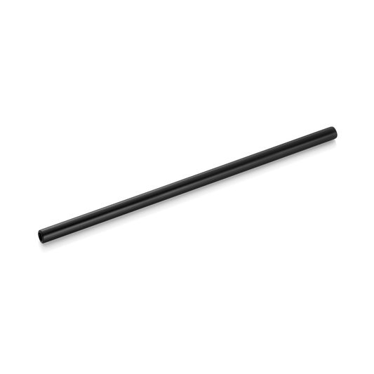 Nocturn Glass Drinking Straw with Brush Set, Black, 20 cm, Set of 50