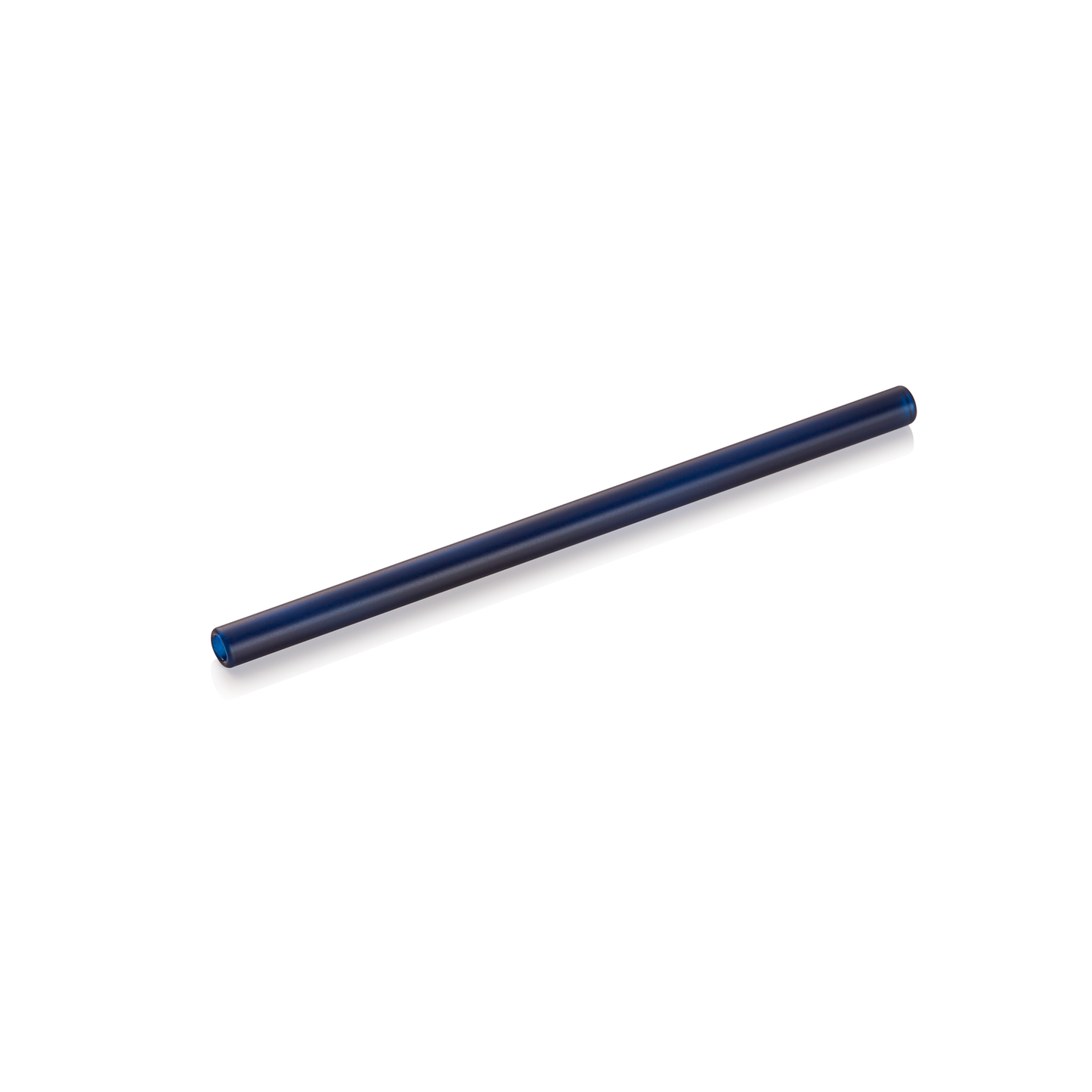 Nocturn Glass Drinking Straw with Brush Set, Blue, 15 cm, Set of 50