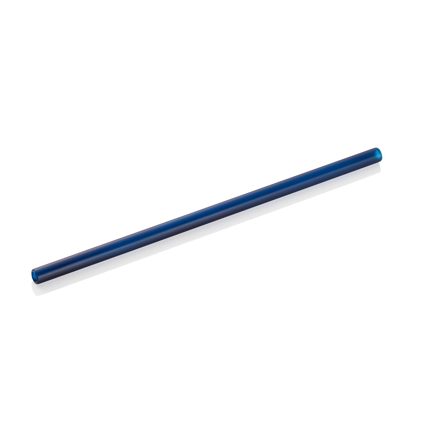 Nocturn Glass Drinking Straw with Brush Set, Blue, 20 cm, Set of 50