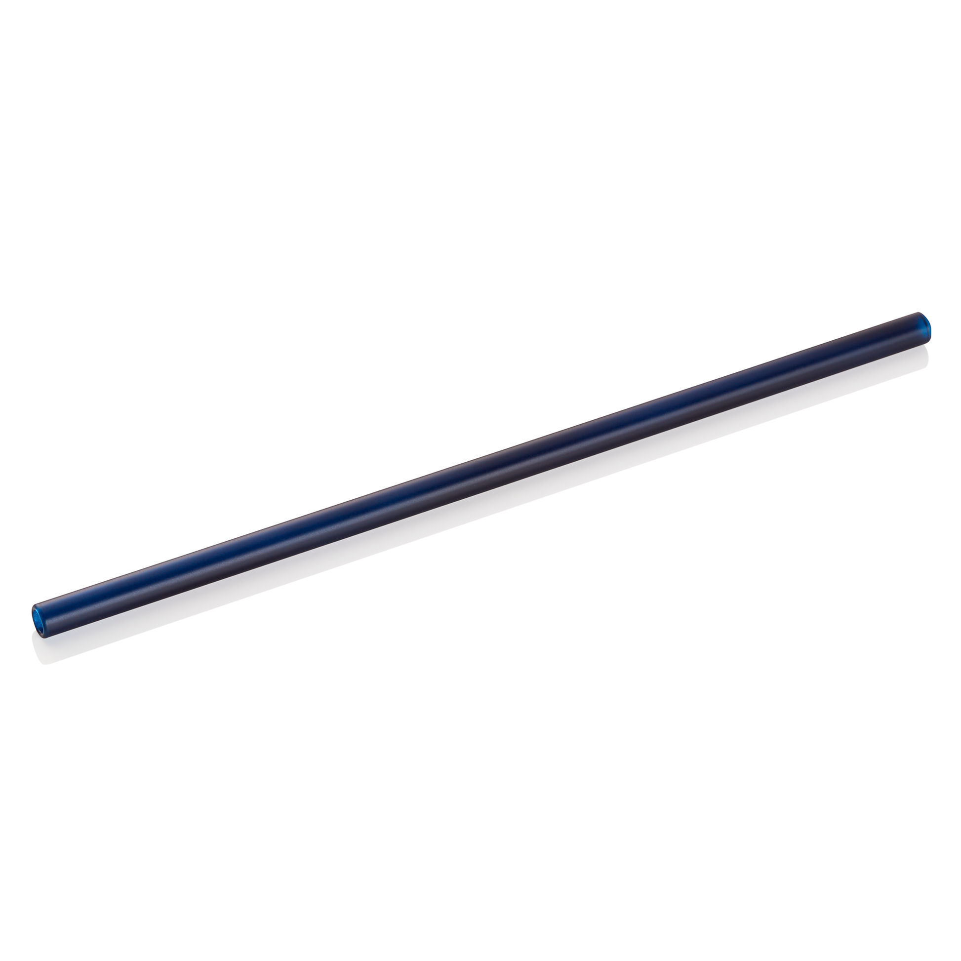 Nocturn Glass Drinking Straw with Brush Set, Blue, 23 cm, Set of 50
