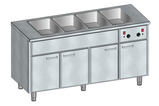Bain Marie Food Warmer, 4× GN 1/1, 30–90°C