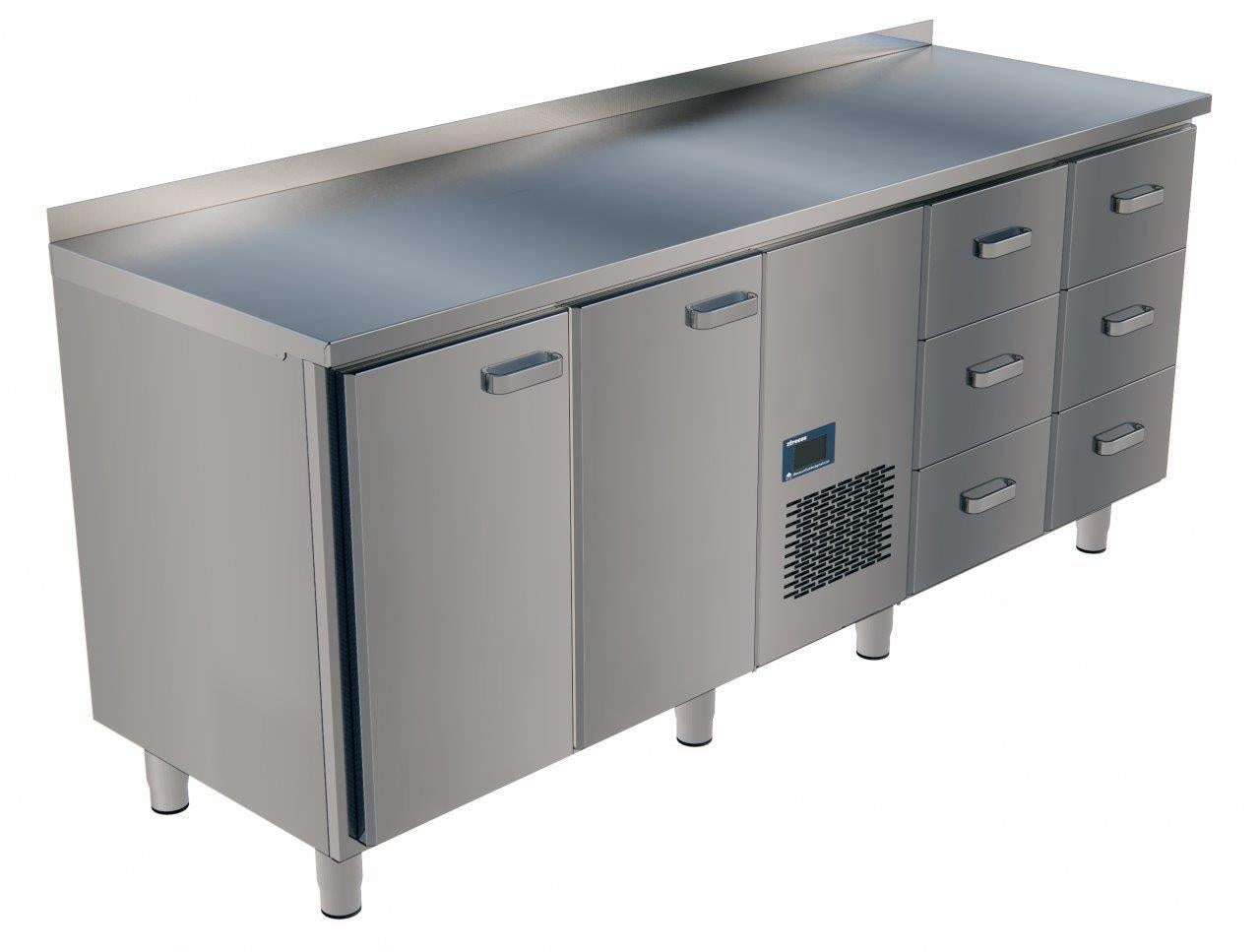 Refrigerated Prep Table, 2060mm, +2/+6°C, 2 Doors