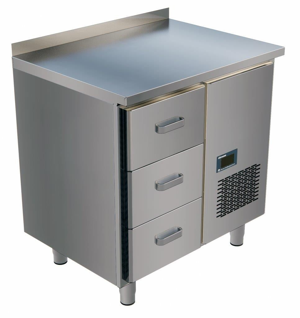 Under-Counter Freezer Table, 3-Door, 860mm, -18°C