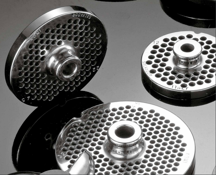 Meat Mincer Plate, #12 Hub, 2–16 mm, Stainless Steel