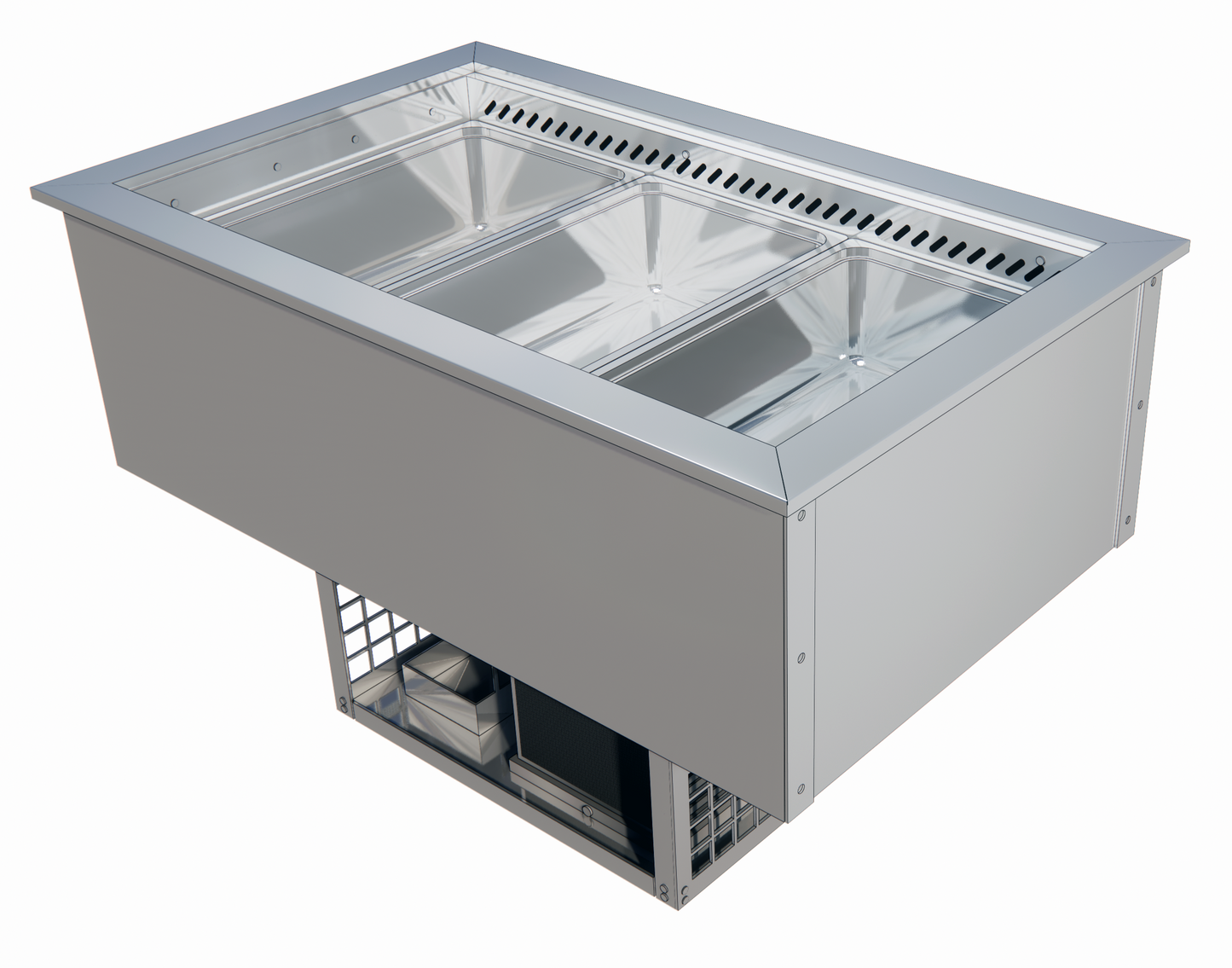 Drop-In Refrigerated Cold Well, 3× GN1/1, +2/+6°C